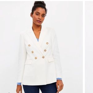 LOFT fluid double breasted blazer